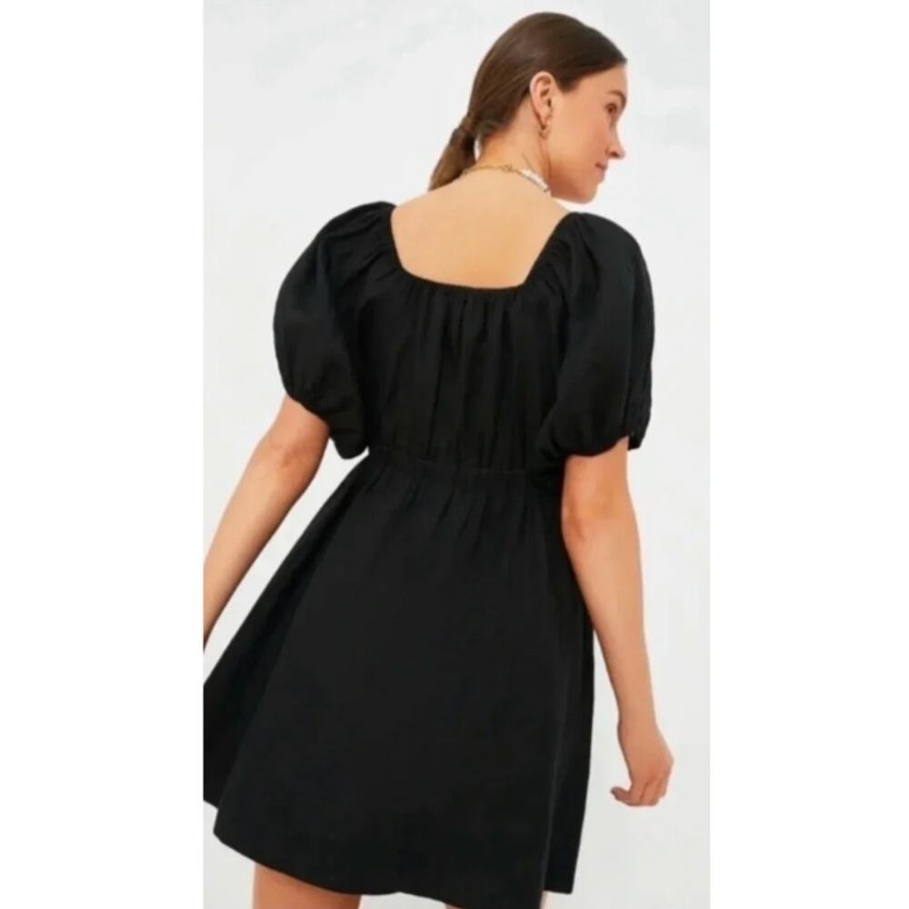 NWT Tuckernuck Pomander Place Ares Black Cotton Puff Sleeve Mini Dress Size XL - Picture 3 of 16